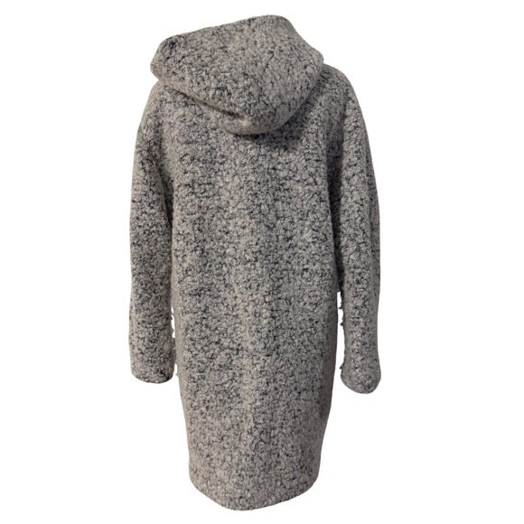 TOPSHOP Abigail Gray Boucle‎ Hooded Wool Blend Coat Size 6 Classic Warm Winter - Picture 4 of 7